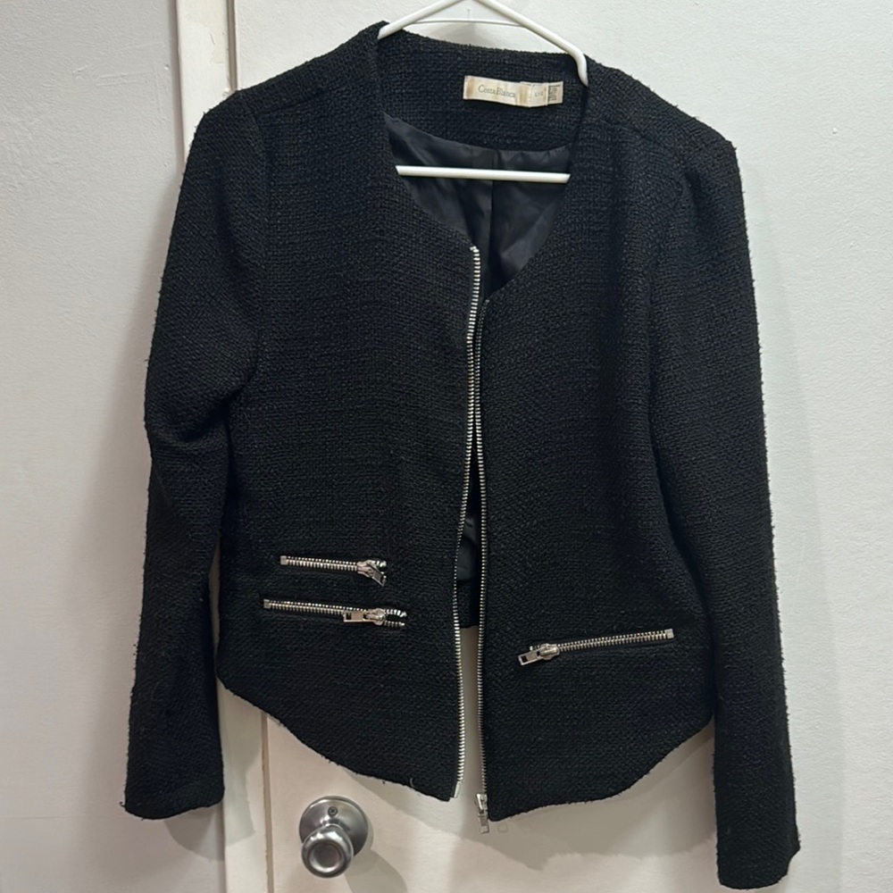 Costa Blanca- Black Tweed Jacket